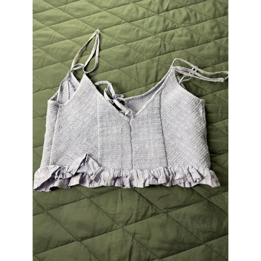 Urban Outfitters Camisole Top Womens M Lavender Smocked Adjustable Straps - Picture 3 of 9